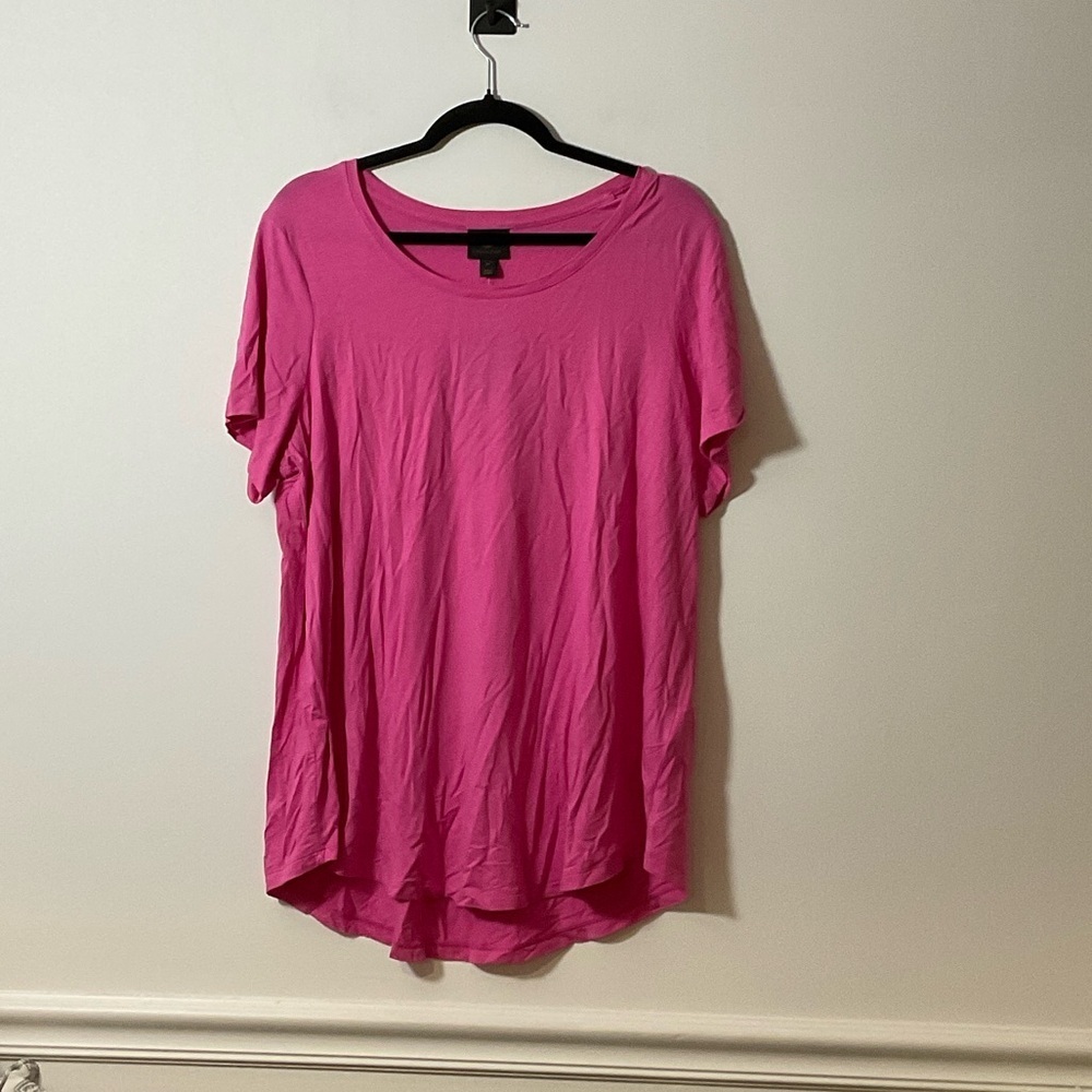 JM Collection Fuchsia Short Sleeve Top